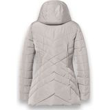 District - Gewatteerde Jas - Grijsbruin - Dames - Met Capuchon