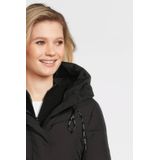 District - DUMBBELL - Damesjas - Zwart - Waterafstotend - Lange Step Jas