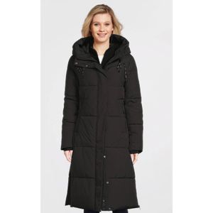 District - DUMBBELL - Damesjas - Zwart - Waterafstotend - Lange Step Jas