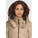 District AROSA - Damesjas - Geel - Lange Fantasie Step Jas - Waterafstotend