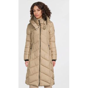 District AROSA - Damesjas - Geel - Lange Fantasie Step Jas - Waterafstotend