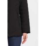 District - KAPRUN - Damesjas - Zwart - Imitatiedonsjack met Verstelbare Afneembare Capuchon