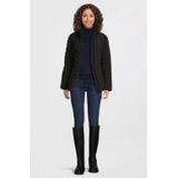 District - KAPRUN - Damesjas - Zwart - Imitatiedonsjack met Verstelbare Afneembare Capuchon