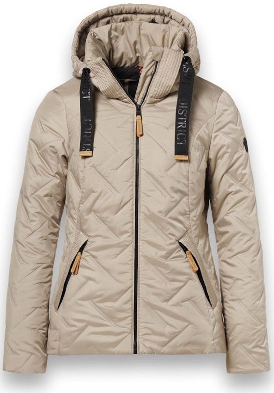 District - Gewatteerde Jas Frejus - Beige - Dames