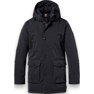 WEST - Lange Jas - Zwart - Hoogwaardig Technisch Polyester - Afneembare Capuchon