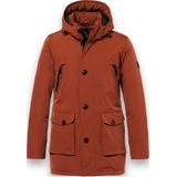 WEST - Brique - Lange Jas - Hoogwaardig Technisch Polyester - Afneembare Capuchon