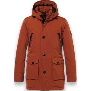 WEST - Brique - Lange Jas - Hoogwaardig Technisch Polyester - Afneembare Capuchon