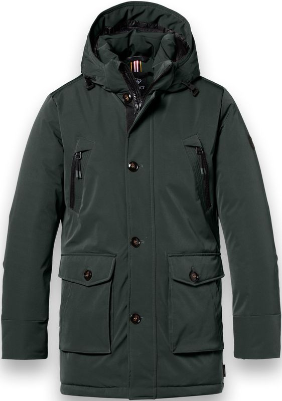 WEST - Deep Forest - Lange Jas - Hoogwaardig Technisch Polyester - Afneembare Capuchon