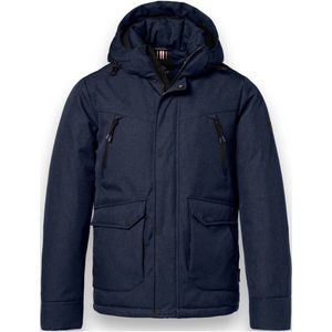 District - Winterjas - Donkerblauw - Gevoerd - Met Capuchon