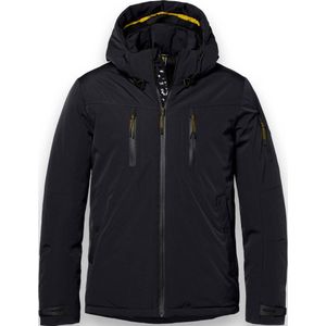 WEDGE - Leren Jas - Zwart - Sportief Design - Technisch Polyester