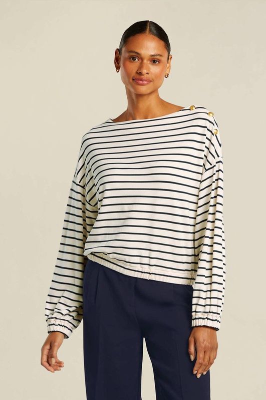 Beaumont - Top Robby - Wit - Dames Top - Lange Mouwen - Cropped Fit