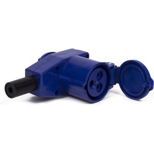 Benson CEE Stekker + RA - Haaks - 16A 220 Volt - Blauw