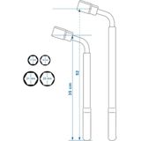Proplus Wielsleutel Telescopisch 35-51 Cm 17-19-21-23 Mm Staal