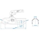 ProPlus Kogelkoppeling - Rond - Geremd - Ø35-50 mm - Max. 3000 kg - Verzinkt
