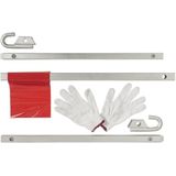 Pro Plus Sleepstang Set - 2 Ton - 180 cm - Zilver