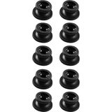 Pro Plus Koordhouder - Rond - Ø 19/25 x 13 mm - Kunststof - Zwart - 10 stuks