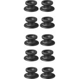 Pro Plus Koordhouder - Rond - Ø 19/25 x 13 mm - Kunststof - Zwart - 10 stuks