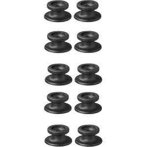 Pro Plus Koordhouder - Rond - Ø 19/25 x 13 mm - Kunststof - Zwart - 10 stuks
