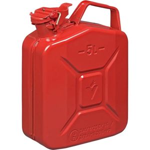 Pro Plus Jerrycan 5 liter - Metaal - Rood - UN- en TÜV/GS Gekeurd