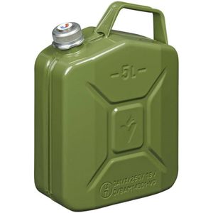 Pro Plus Jerrycan 5 liter - Metaal - Groen - met Magnetische Schroefdop - UN- en TÜV/GS Gekeurd