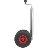 Pro Plus Neuswiel Ø 48 mm voor Aanhanger - Dubbel Wiel - Kunststof Velg - Luchtband - Ø 260 x 85 mm