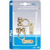 ProPlus - Accupoolklemmen Set - Messing - Blisterverpakking