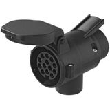 Pro Plus Verloopstekker - 13 naar 7 Polig - met Constante Plus - 12 Volt - Zwart