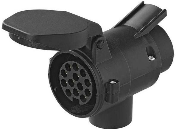 Pro Plus Verloopstekker - 13 naar 7 Polig - met Constante Plus - 12 Volt - Zwart