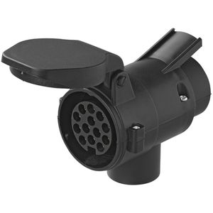 Pro Plus Verloopstekker - 13 naar 7 Polig - met Constante Plus - 12 Volt - Zwart - blister