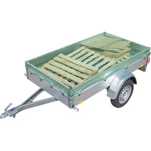 ProPlus Aanhangernet - 2.5 x 4.0 m - Aanhangwagennet - Afdeknet - Trailernet - Ladingnet - Veiligheid - Ø5 mm - Met Elastische Koord - Maaswijdte 45 x 45 mm - UV-gestabiliseerd - Inclusief Opbergtas