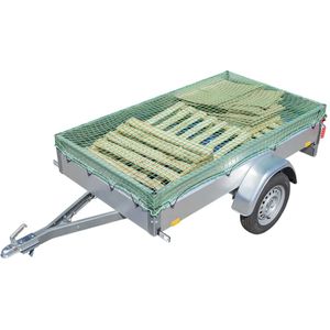 ProPlus Aanhangernet - 2.5 x 4.0 m - Aanhangwagennet - Afdeknet - Trailernet - Ladingnet - Veiligheid - Ø5 mm - Met Elastische Koord - Maaswijdte 45 x 45 mm - UV-gestabiliseerd - Inclusief Opbergtas