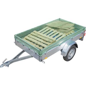 ProPlus Aanhangernet - 2.5 x 4.5 m - Aanhangwagennet - Trailernet - Ladingnet - Bescherming - Ø5 mm Elastisch Koord - Maaswijdte 45 x 45 mm - UV-gestabiliseerd - Inclusief Opbergtas