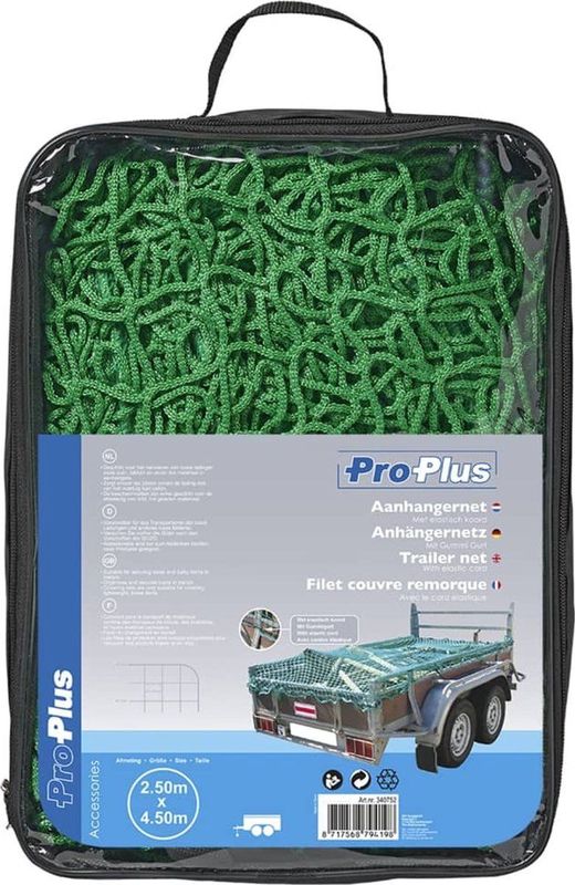 ProPlus - Aanhangwagennet - 2.50 x 4.50 Meter - PP-Garen - UV-Stabilisatie
