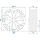 Pro Plus Neuswielband - Kunststof Velg - Rubberband Ø 220 x 70 mm