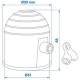 Pro Plus Trekhaakdop met Slot - Universeel - Zwart