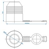 Proplus Trekhaakdop - Met Ring - Rubber - 7 Cm - Zwart