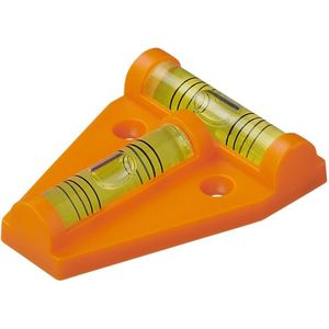 ProPlus Mini driehoek waterpas - met magneet bevestiging - 58 x 44 mm - 2 libellen - met schroefgaten - aanhanger - caravan - camper