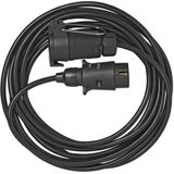 Pro Plus Verlengkabel 5 meter met 7 Polig Stekker en 7 Polige Stekkerdoos - blister