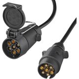 Pro Plus Verlengkabel 5 meter met 7 Polig Stekker en 7 Polige Stekkerdoos - blister