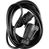 Pro Plus Verlengkabel 5 meter met 7 Polig Stekker en 7 Polige Stekkerdoos - blister