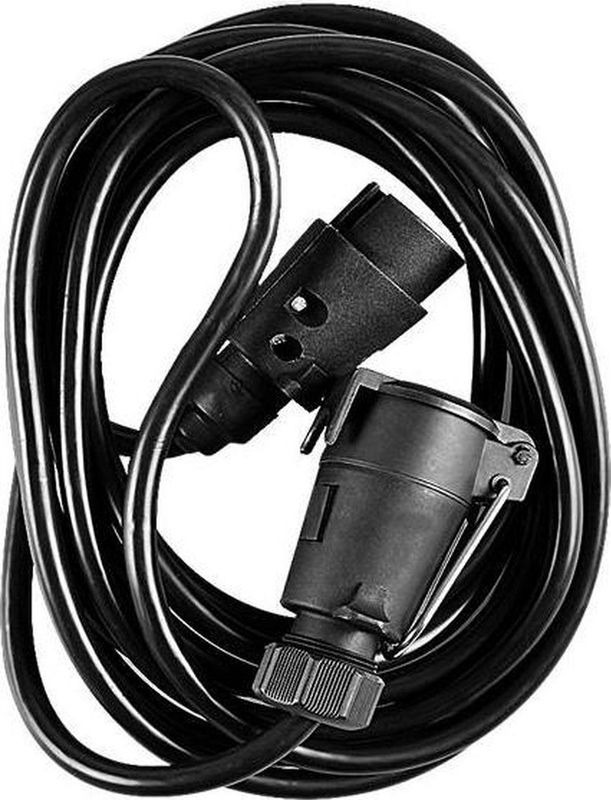 Pro Plus Verlengkabel 5 meter met 7 Polig Stekker en 7 Polige Stekkerdoos - blister