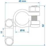 ProPlus - Accuklemmen - Messing en Staal - Voor Auto-Accu