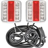 Pro Plus Aanhangerverlichtingsset LED met Magneten - 7.5 en 2.5 meter Kabel - 7 Polige Stekker