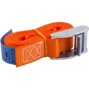 Spanband 25 Mm Oranje met Klemgesp 175/350 DaN