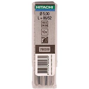 hitachi-780266-forets metalen HSS DIN 338 10 multipack 1,4 x 40 mm lang utyl 18 mm