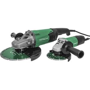 HiKOKI G23STBOX Slijptol set - 230 mm - 2.000 W I G13STA 125 mm - 600 W Haakse slijper set met 2 diamantschijven