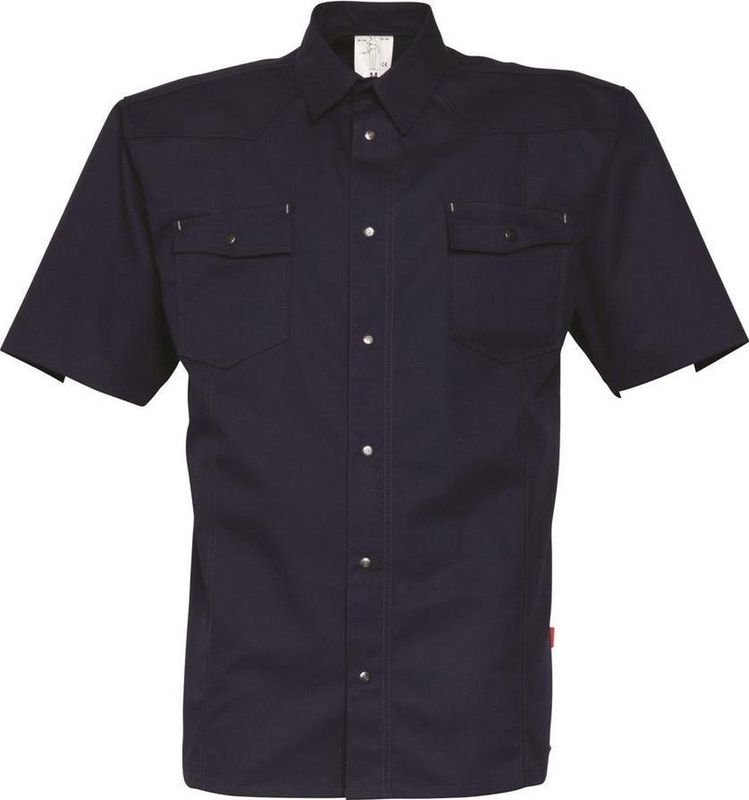 HAVEP 1654 Werkhemd korte mouw Marine maat XS