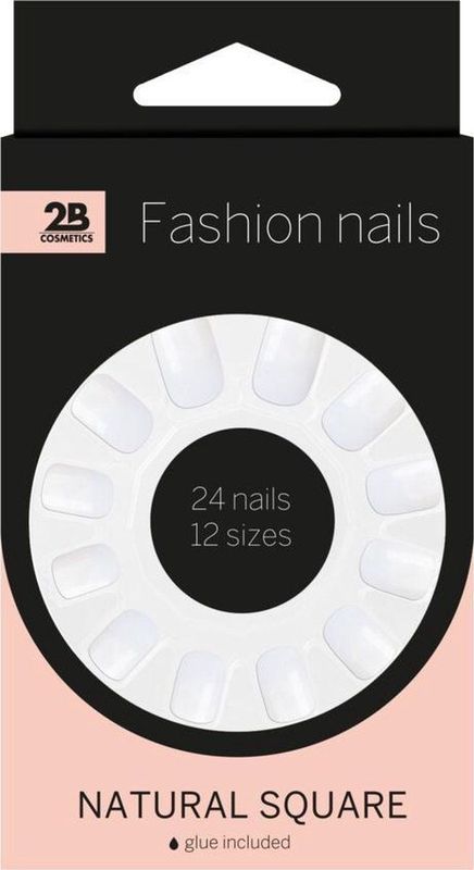 2B Nepnagels Natural Square 24 stuks