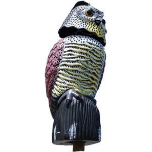 Oehoe met bewegende kop 16x42cm - Nep Uil - Vogelverschrikker Oehoe uil - plastic uil