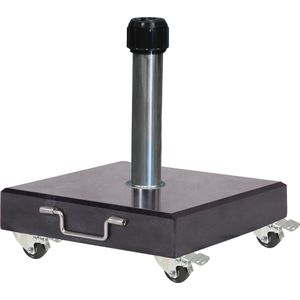 Platinum Sun & Shade - Parasolvoet - Rome - 60kg - Zwart gepolijst graniet - Zwenkwielen - Stabiel
